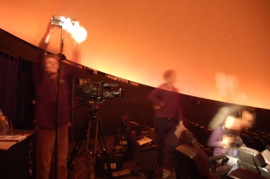 Filming in GSC's planetarium