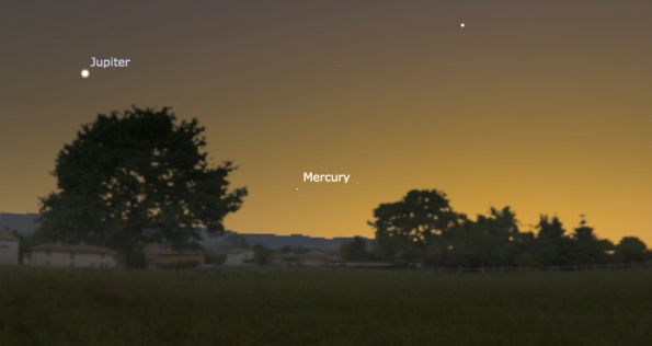 Mercury in the WNW, at Maximum Elongation, 25 May 2014